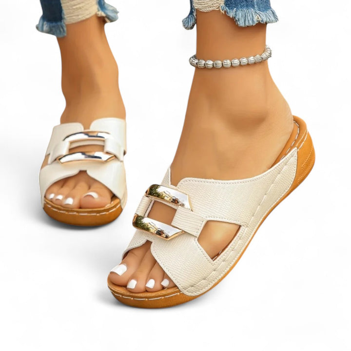 Dara Double-Buckle Slides