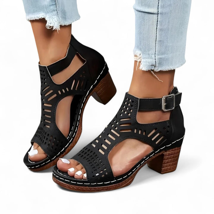 Mara Cutout Heel Sandals