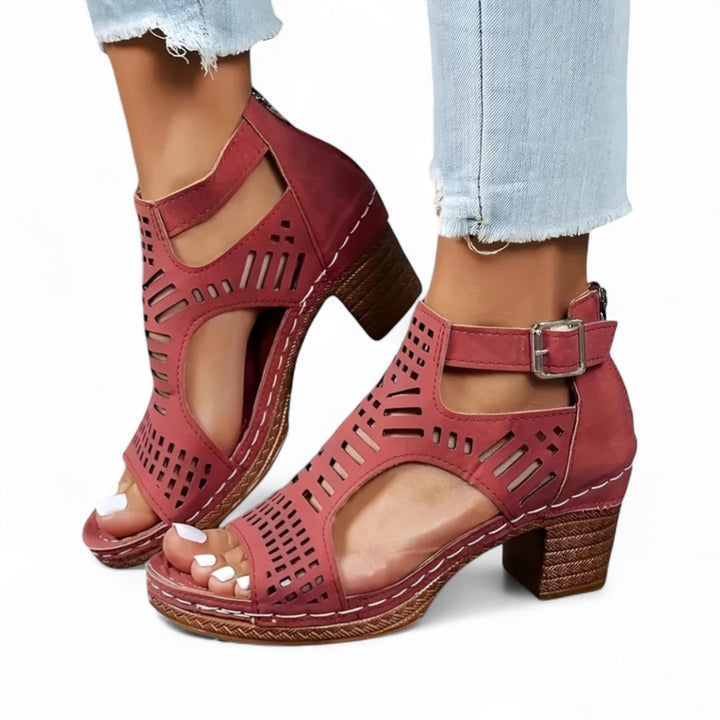 Mara Cutout Heel Sandals