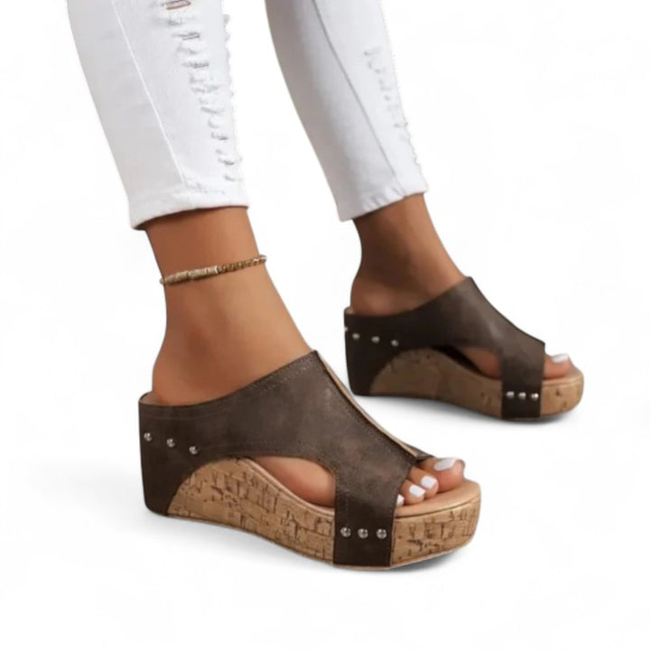 Sasha Wedge Slide Sandals