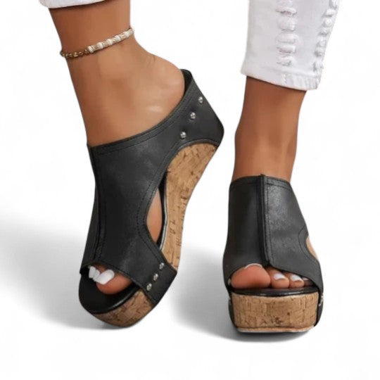 Sasha Wedge Slide Sandals