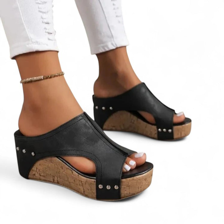 Sasha Wedge Slide Sandals