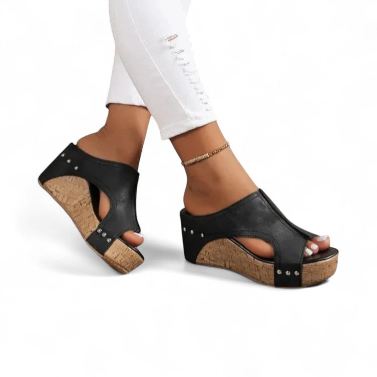Sasha Wedge Slide Sandals