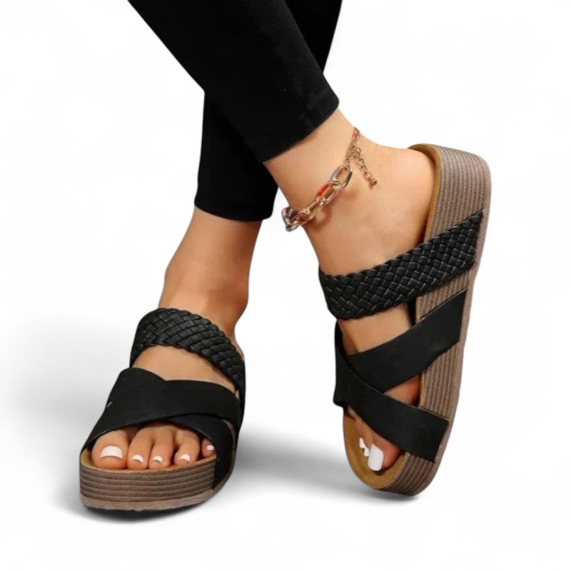 Kaia Braided Platform Sandals