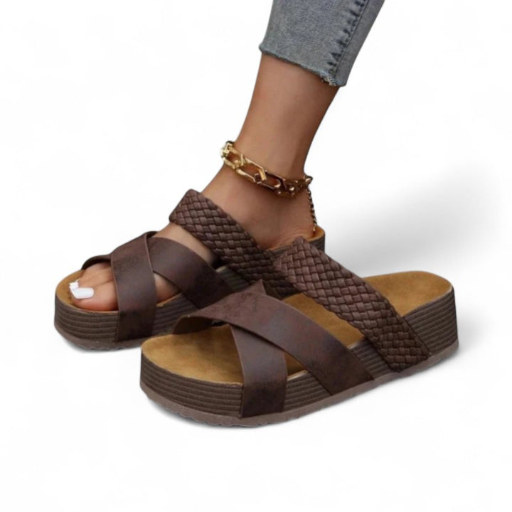Kaia Braided Platform Sandals
