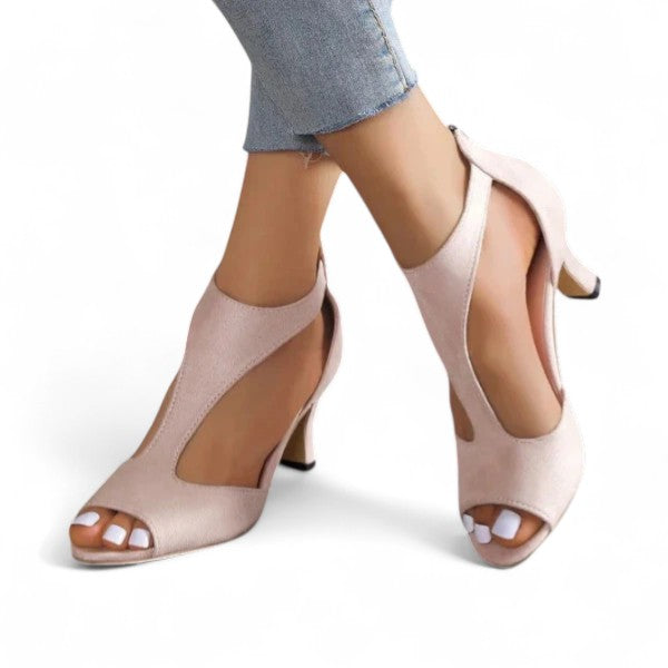 Aria Cutout Heel Sandals