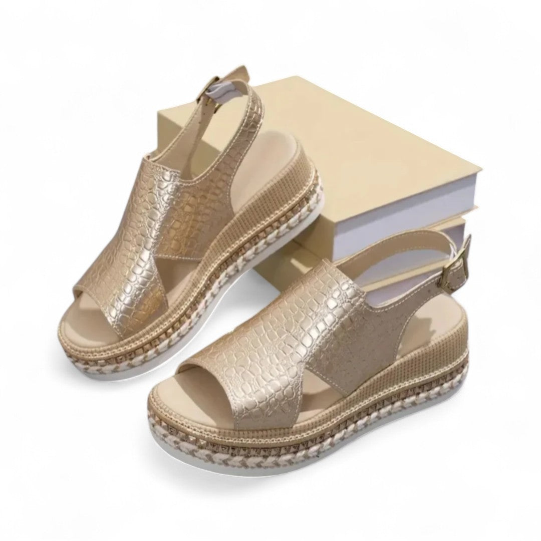 Livia Metallic Platform Sandals