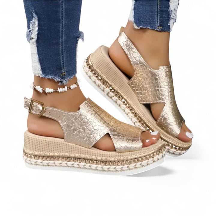 Livia Metallic Platform Sandals