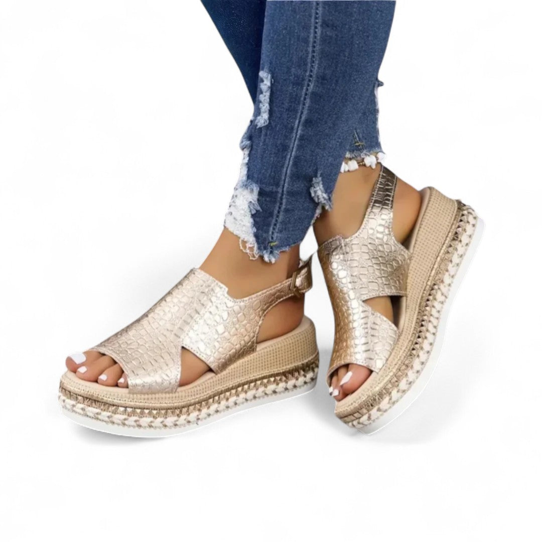 Livia Metallic Platform Sandals