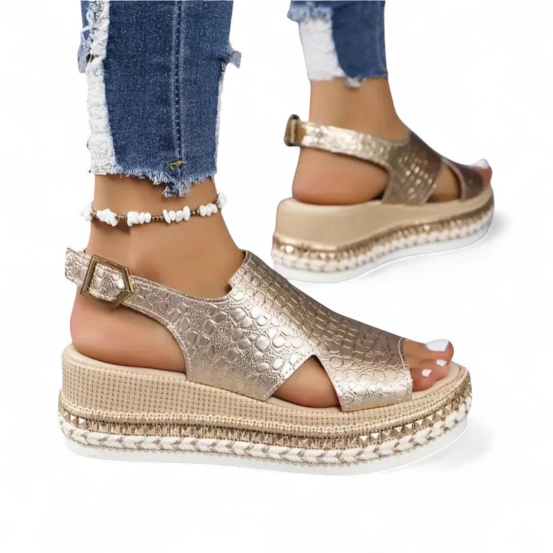 Livia Metallic Platform Sandals