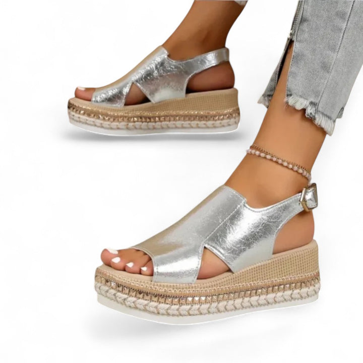 Livia Metallic Platform Sandals