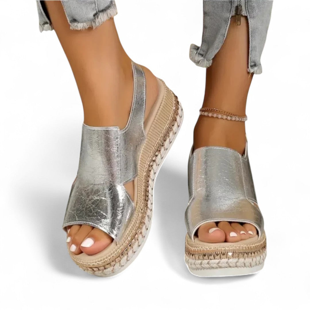 Livia Metallic Platform Sandals